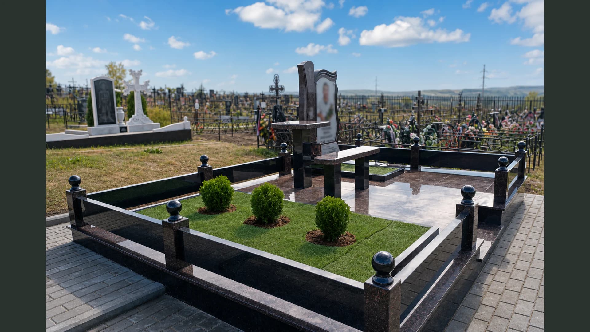 Мемориальный комплекс в области с местом под захоронение